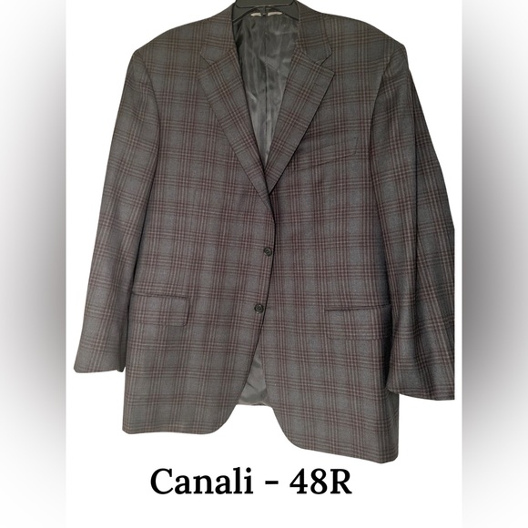 Ⓜ️❤️CANALI LUX plaid wool classic jacket‎ from Nordstrom 48R - NWOT Gorgeous!❤️ - Picture 5 of 16